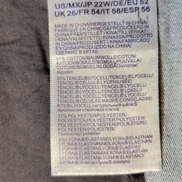 NYDJ Teresa Ankle Wide Leg Jeans with Pleats in Eternity Women's Plus Size 22W - Picture 11 of 15